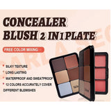 12 Color Powder Blush & Contour Tin Palette