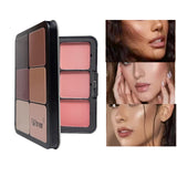 12 Color Powder Blush & Contour Tin Palette