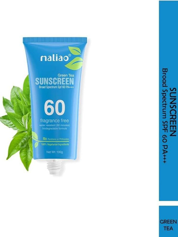 Maliao Green Tea Water Sunscreen SPF 60 PA+++ Broad Spectrum Sunscreen