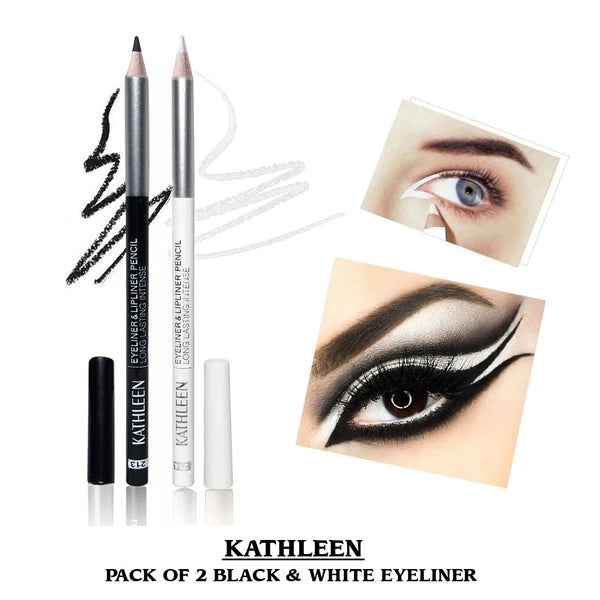 Kathleen Pac of 02  Balck And White Eye liner Pencil