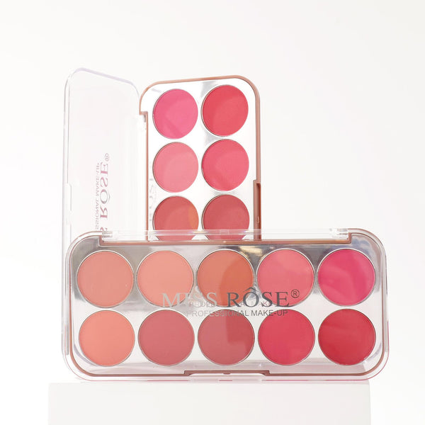 Miss Rose 10 Color Makeup Face Blushers palette