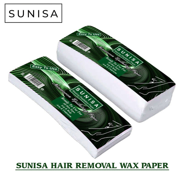 SUNISA Pack of 100 Pcs Beauty Hair Removal Depilatory paper Roll Waxing Nonwoven Epilator Wax Strip Paper