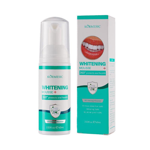 Kormesic Whitening Mousse Fresh Breath Mouth Spray Whitening Tooth Foam Probiotics Effective Permanent Bad Toothpaste Fresh 60ml
