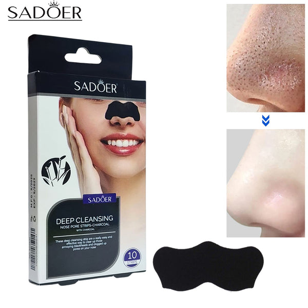 10pcs Nose Blackhead Remover Strips Mask – Deep Cleansing and Pore-Refining Strips for Effortlessly Removing Blackheads and Impurities | Clear, Smooth Skin in Minutes