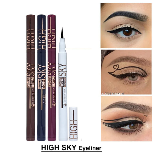 1 Pc Hold Morning Sky High Black Ultra Lasting WaterProof Sky High Eyeliner HE137