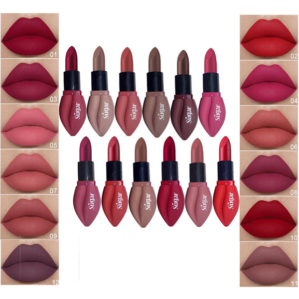 Sugar Pack of 06 Matte Lipstick Collection – 24HR Long Lasting Colour