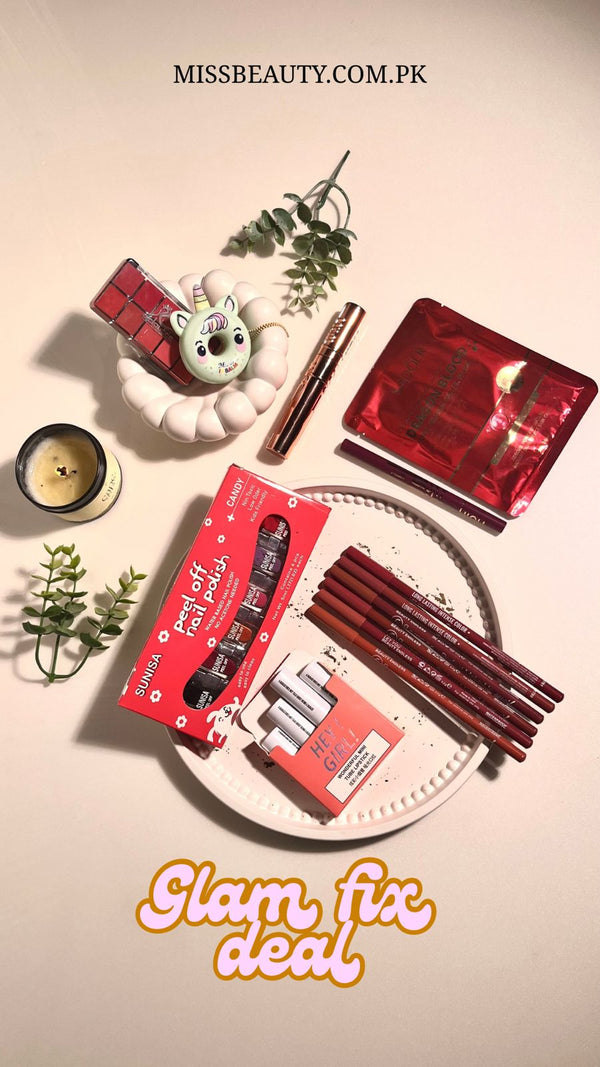 Miss Beauty Pack Of 08 GLAM FIX DEAL – Complete Makeup Essentials Kit