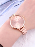 GENEVA New Rose Gold Luxury Chain Analog Watch For Women With Gift Box