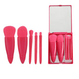 Viral Brushes Set 5PCS Soft Fluffy Mirror Makeup Brushes Set for Cosmetics Foundation Blush Powder Eyeshadow Blending Makeup Brush Beauty Tool