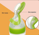 Silicone Baby Feeding Spoon Food Dispensing Weaning Feeder.