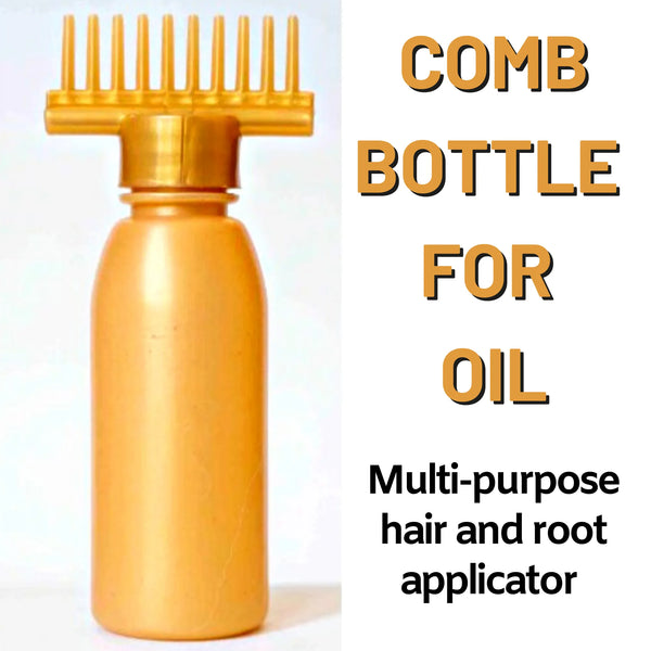 Multipurpose Hair Comb Applicator Bottle 130ml Hair Oil Applicator Comb Bottle Root Comb Applicator / Shampoo Hair Comb Bottle Empty / Hair Coloring Dye Comb