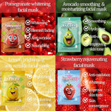 KORMESIC Pack of 7 Beauty Fruit Face Masks Paper Sheet Skin Care Moisturizing Face Mask