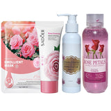 New Pack of 4 Rose deal shower gel & face mask OR Facial Cleanser & TONER skin care series