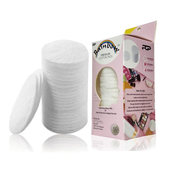 50 pcs Rainbow Makeup Removal Cotton Pads Set for grils for women