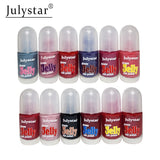 Julystar Pack of 12Pcs glossy jelly peel of Nail Polish