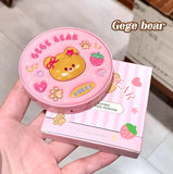 Gege Bear Cute Skin Smooth  Compact Powder Concealer Lasting Oil Control Matte Makeup Setting Powder Waterproof Face Brightening