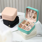 Portable & Compact Accessory Latest Mini Jewelry Storage Organizer Box ,for Travelling Leather Box