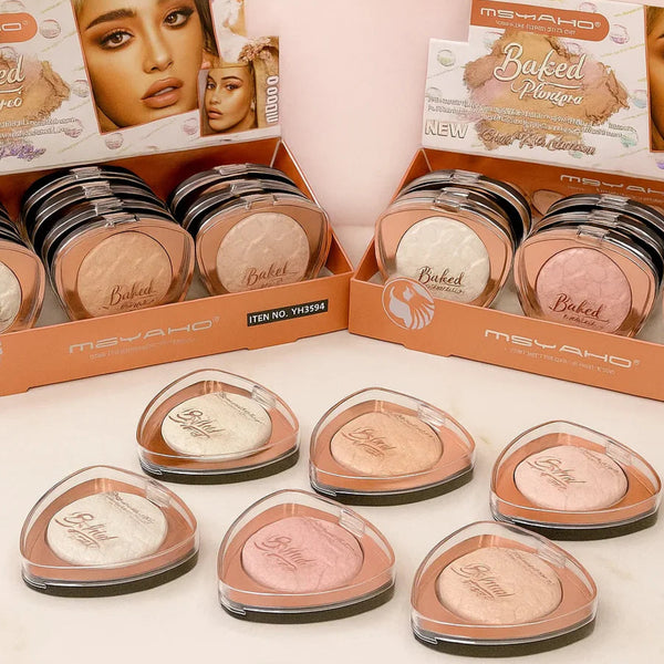 MSYAHO 6 Pcs Baked Highlighter Set