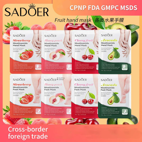Pack of 2 Moisturizing Peeling Gloves Hand Mask Exfoliating Sheet Mask Exfoliating Whitening Foot Peeling Facial Mask
