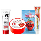 New Pack of 4 Strawberry deal Face Wash & Tooth paste OR  Facial Mask & Soothing Gel skin care series