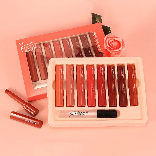 HengFang Moisturizing 9 Pcs Color Heart Shape Lipsticks