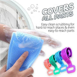 Silicone Back Massage Scrubbing Strap Blue