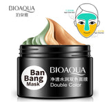 Bioaqua -Ban Bang Dual Color Moisturizing Deep Cleansing Skin Pores Acne Treatment Blackhead Mud Mask BQY1632 50g+50g