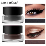 MISS ROSE 2 COLOR GEL EYELINER BLACK AND BROWN 24 HOURS WATERPROOF SET