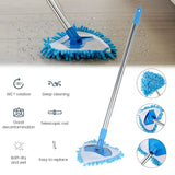 Multifunctional 360 Degree Rotatable Adjustable Microfiber Telescopic Triangle Long Handle Cleaning Mop