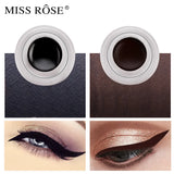 MISS ROSE 2 COLOR GEL EYELINER BLACK AND BROWN 24 HOURS WATERPROOF SET