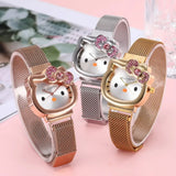 Hello Kitty Stainless Steel Bracelet Style Dial Watch For Girls & Women