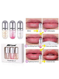 KS-ONE 3 Pcs/Box Cute Little Bear Lip Oil Set Moisturizing Lip Glaze Kit Transparent Lip Gloss Tint 4.5gx3pcs DR58A