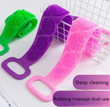 Silicone Back Massage Scrubbing Strap Blue