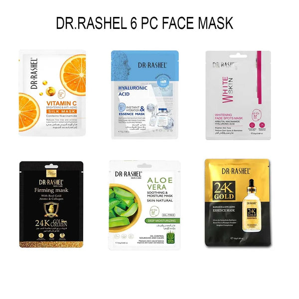 Dr.Rashel 6 PC Moisturizering Facial Sheet Mask