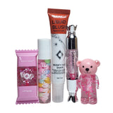 Miss Beauty Pack of 5pcs Deals teddy bear lip gloss & Lip Oil & Liquid Blusher & Pop Lip Gloss & Lip Mirror Gloss