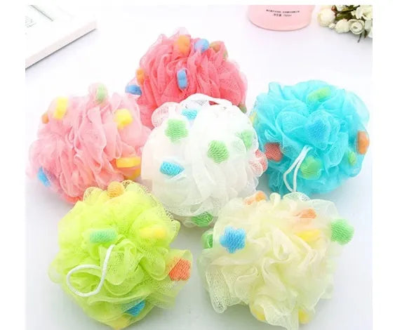Cute Colorful Bath Ball Bubble-Making Net / Care Soft and Gentle Bath Ball & Shower Sponge Bath Ball Loofah