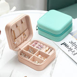 Portable & Compact Accessory Latest Mini Jewelry Storage Organizer Box ,for Travelling Leather Box