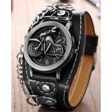 Stylish Bike Shape & Leather Band Style Watch For Boys with out box