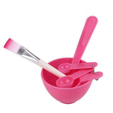 4 in 1 DIY Facial Beauty Mask Bowl with Stick Brush Set (Set of 6) Random Color