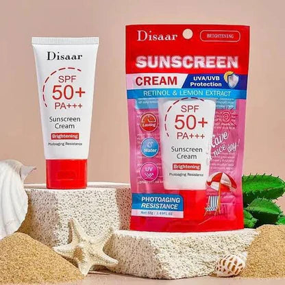 Disaar Fresh Lemon Smell Retinol spf 50+PA+++ Sunscreen Cream Anti UV for Sun Protection DS5394/DS5395