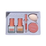 HERORANGE Pack of 4  Isolation Cream Liquid Foundation Concealer Loose Powder Makeup Kit