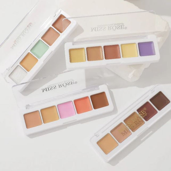 Miss Rose Make- Color Corrector UP 5 Color Small All Round Concealer Palette