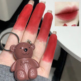 Miss Beauty New pack of 4 Makeup Deal Set in Random (1 pcs bear Keychain Lip gloss , 1pcs Heng Feng Eye Kajal , 1pcs Makeup Brush , 1pcs Jelly Lip tint )