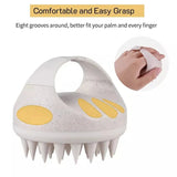 LOHAS Biodegradable Wheat Straw Silicone Hair Brush Shampoo Brush Scalp Massager For Hair Growth