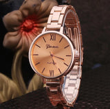 GENEVA New Rose Gold Luxury Chain Analog Watch For Women With Gift Box