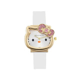 Hello Kitty New Luxury Rubber Straps Analog Quartz Stylish Kity Dial Watch For Women Brown (With Gift Box)