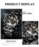 GENEVA Watch for Men Creative Six-Pin Watch Alloy Steel Band Quartz New Luxury Men Wrist Watch with Gift Box