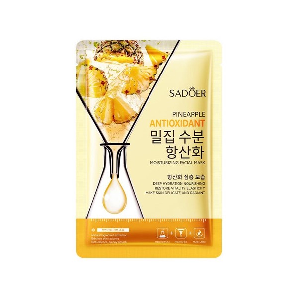 Sadoer 1 Pc Pineapple Antioxidant Moisturizing Facial Mask Sheet Mask