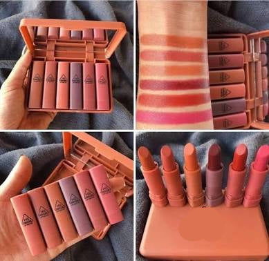 6pcs Romantic Charm Matte Long Lasting Waterproof Mini Lipstick