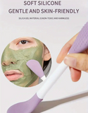 Silicone Double Head Mask Brush, Silicone Face Wash Brush, Mud Film Special Scraper Applicator, Facial Cleansing Brush, Cleaning Tool